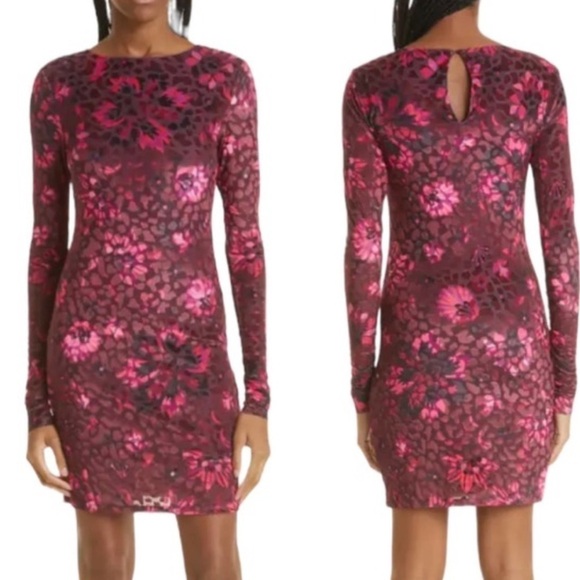 Ted Baker London Rickiee Devore Mesh Bodycon Size 1 NEW - Picture 1 of 6